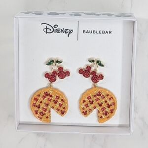 NIB Disney x Baublebar Cherry Pie Earrings Mickey Mouse Hidden Gems 2024 Fall